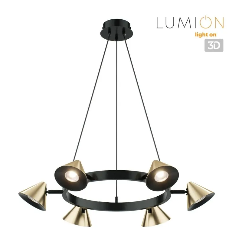 8233/6 COMFI LN26 255 черный/золото, металл Подвесной светильник GU10 LED 6*7W 220V LAMINA 5