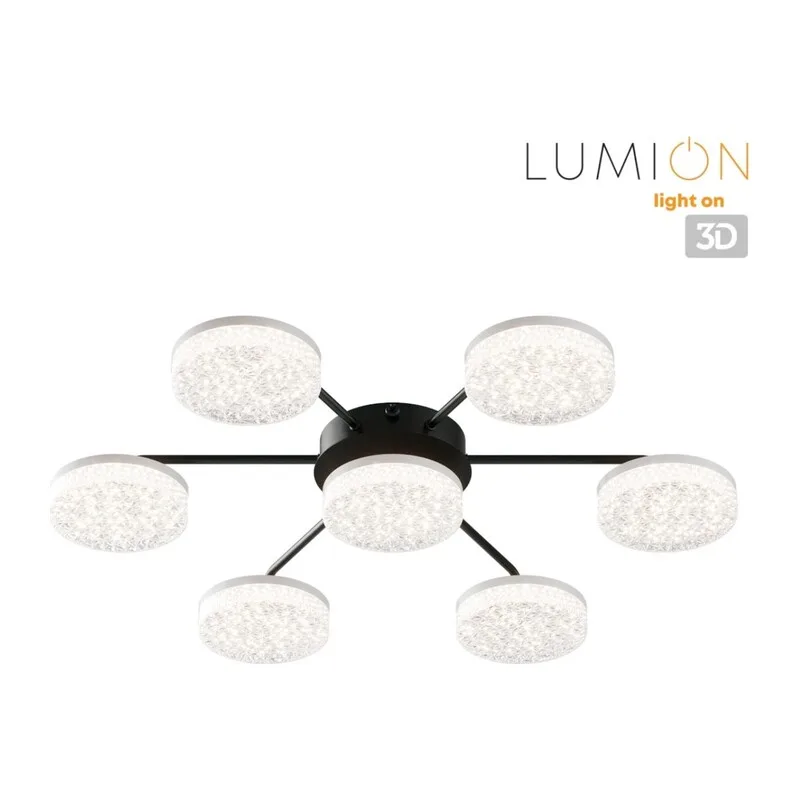 8236/7CL LEDIO LN25 000 черный, металл/акрил Люстра потолочная с ПДУ LED 90W 3000-6000К 220V DIDANA 6