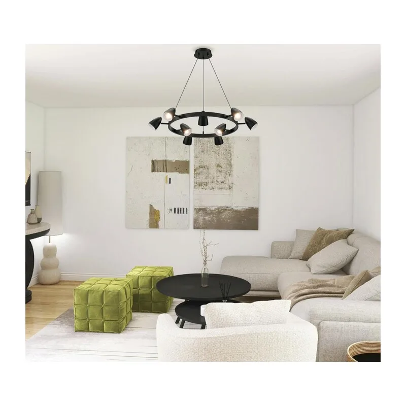 8237/9 COMFI LN26 256 черный, металл Светильник подвесной GU10 LED 9*7W 220V ILMINA 4