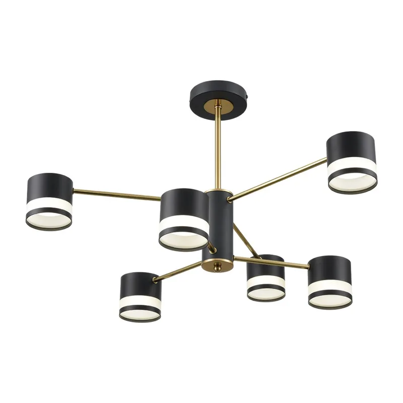 8240/6C COMFI LN26 239 черный/латунь, металл/акрил Люстра потолочная LED GX53 6*7W 220V LANIKA 5