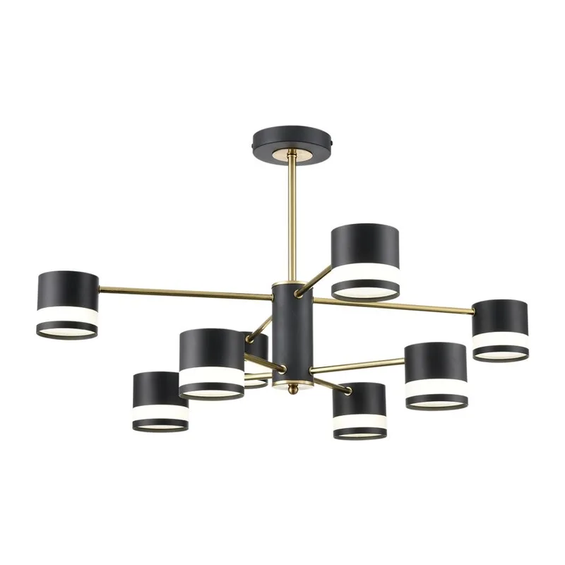 8240/8C COMFI LN26 239 черный/латунь, металл/акрил Люстра потолочная LED GX53 8*7W 220V LANIKA 2