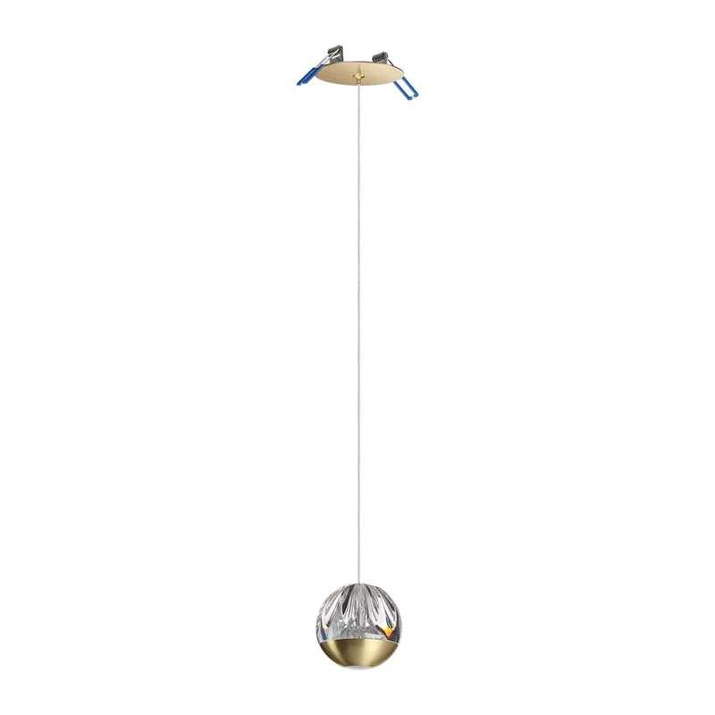 5101/5L L-VISION ODL25 559 латунь/прозрачный/акрил Подвес 2 в 1 LED 5W 4000K 300Лм SONO 3