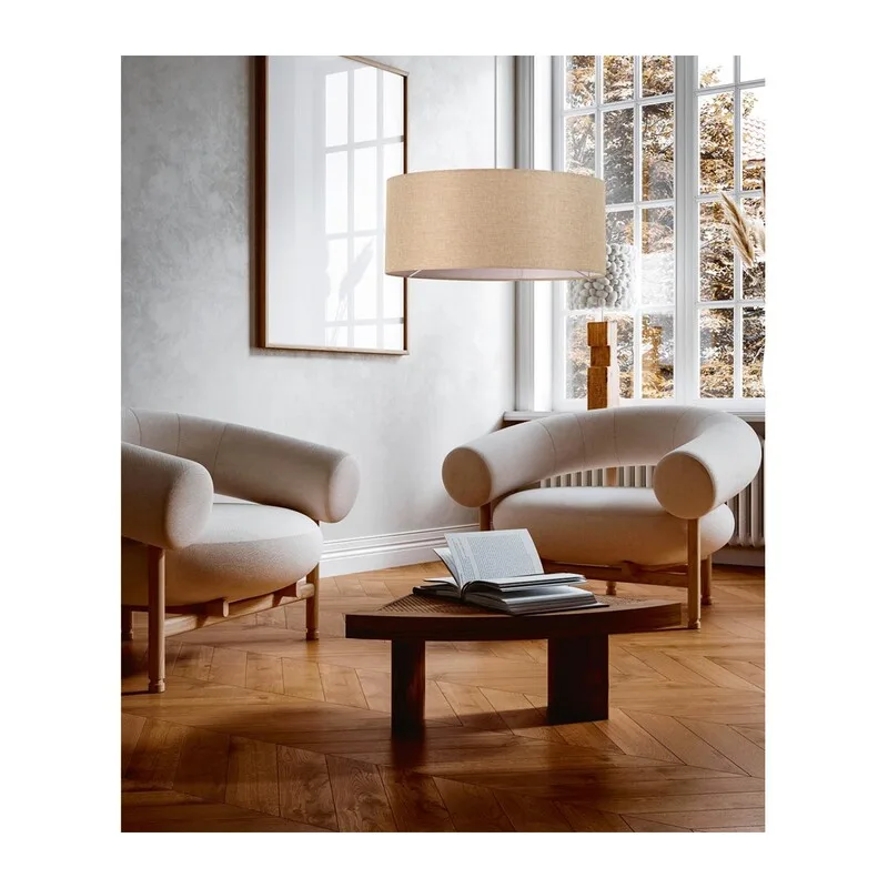 8250/2 MODERNI LN26 527  никель/бежевый, металл/текстиль Подвес Е27 2*60W 220V NIKKI 4