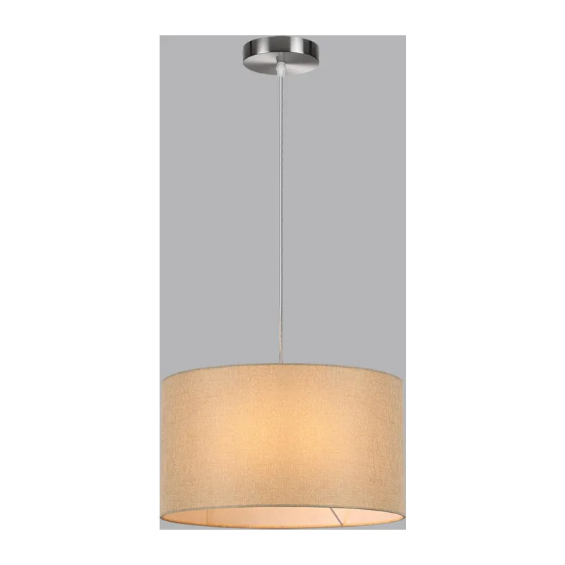 8250/2 MODERNI LN26 527  никель/бежевый, металл/текстиль Подвес Е27 2*60W 220V NIKKI 5