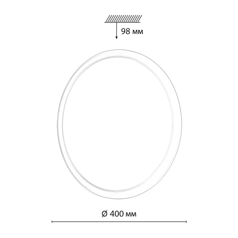 7776/DLN PALE SN 110 Светильник пластик/белый LED 48Вт 3000/4000/6000К D400 IP43 CCT JOLLY 7