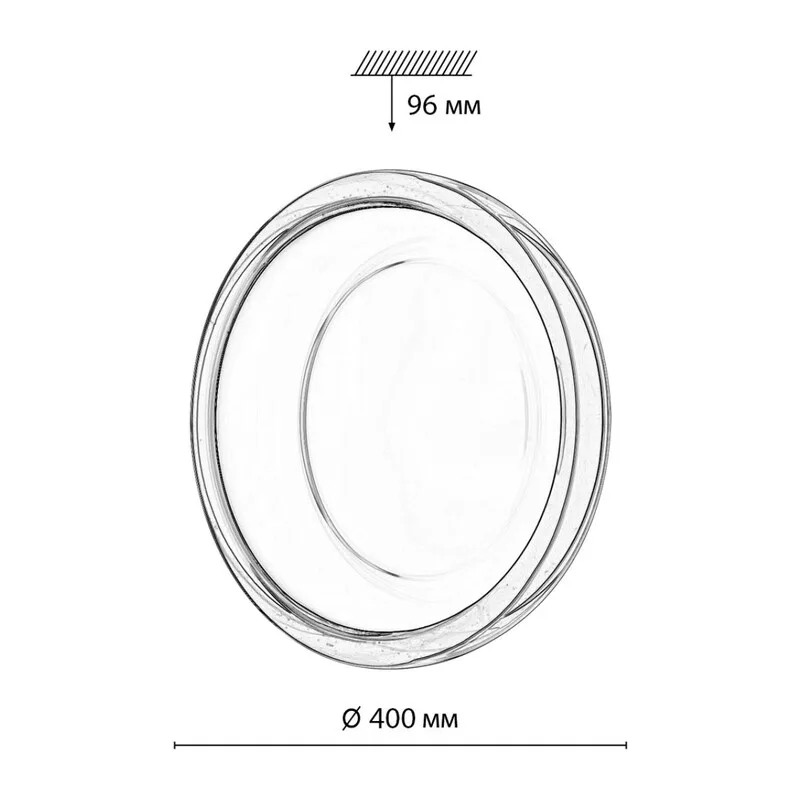 7778/DLN COLOR SN 112 Светильник пластик/белый/розовый LED 48Вт 3000/4000/6000К D400 IP43 CCT PORTMAN 6