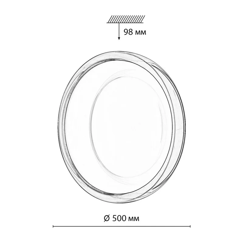 7778/ELN COLOR SN 112 Светильник пластик/белый/розовый LED 76Вт 3000/4000/6000К D500 IP43 CCT PORTMAN 6