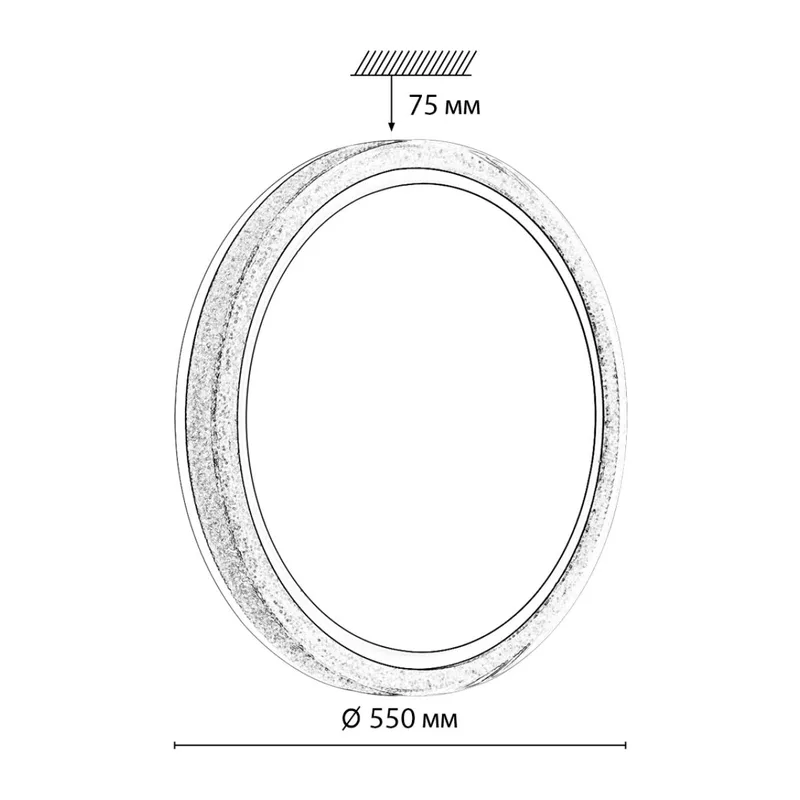 7781/EL MARON SN 000 Светильник пластик/белый/золот. LED 70Вт 3000-6000К D550 IP43 пульт ДУ KRISTY 5