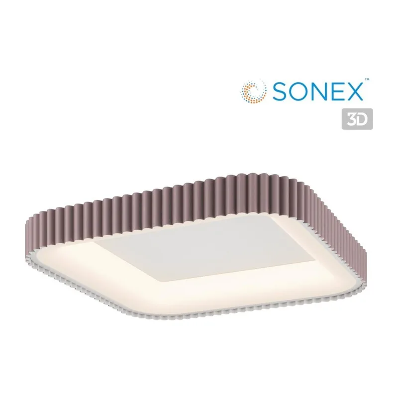 7770/56L AVRA LED SN 578 Светильник металл/белый/мокко LED (56Вт+14Вт) 3000-6000K 500х500 IP43 пульт ДУ+подсветка SHARMEL 5