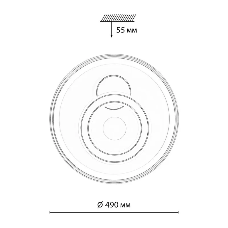 7785/85L PIKO LED SN 607 Светильник металл/белый/бронза LED 85Вт 3000-6500K D490 IP20 пульт ДУ GEMINI 7