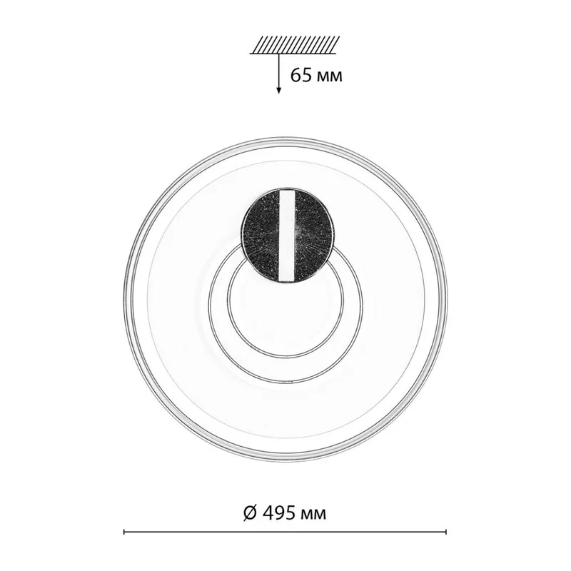 7787/85L PIKO LED SN 607 Светильник металл/белый/бронза LED 85Вт 3000-6500K D495 IP20 пульт ДУ GEMINI 6