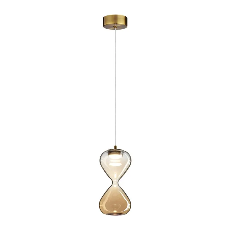 5093/4L PENDANT ODL25 357 античн.бронза/прозрачн./янтарный градиент/металл/стекло Подвес LED 4W 4000K 388Лм GLESSI 2
