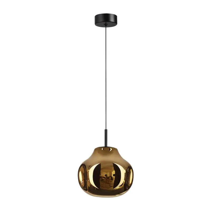 5097/4LA PENDANT ODL25 363 черный/золотой/металл/стекло Подвес LED 4W 4000K 388Лм VASO