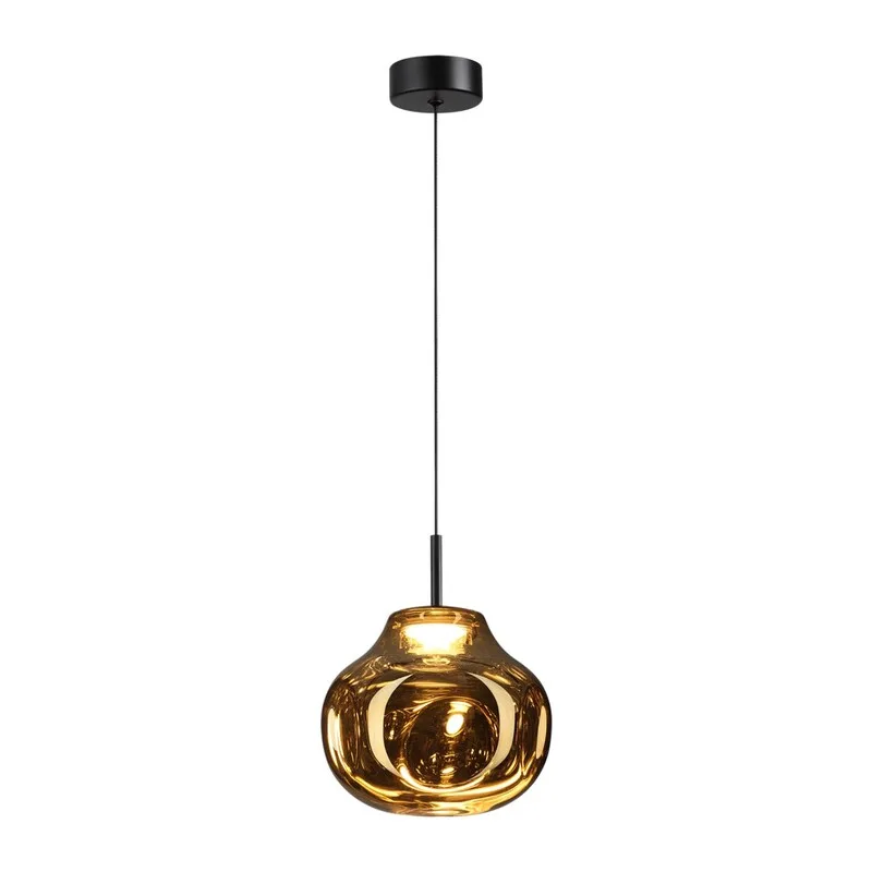 5097/4LA PENDANT ODL25 363 черный/золотой/металл/стекло Подвес LED 4W 4000K 388Лм VASO 2