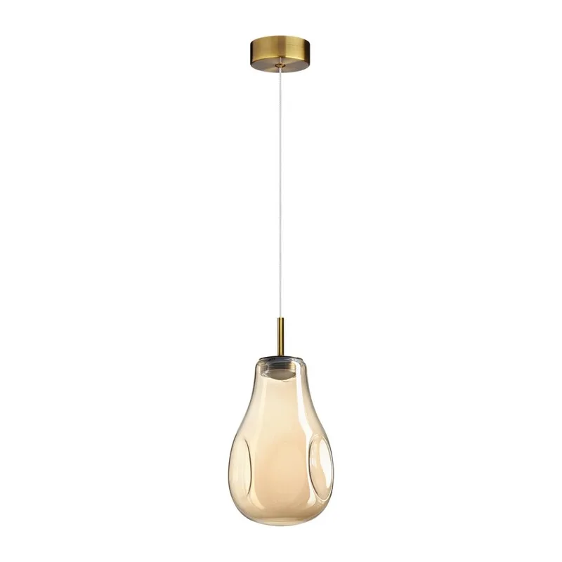 5098/4L PENDANT ODL25 365 античн.бронза/янтарный/металл/стекло Подвес LED 4W 4000K 388Лм NAVE