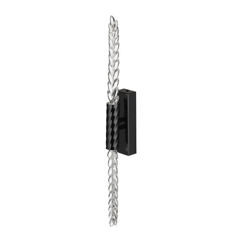5459/5WL L-VISION ODL_EX26 041 черный глянцевый/прозрачн./металл/стекло Настенный светильник LED 5W (2*2.5W) 3000K 207Лм KOLOS