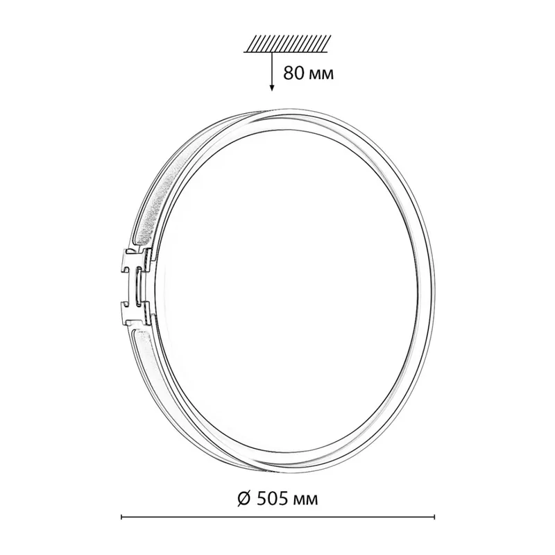 7667/ELN COLOR SN 132 Светильник пластик/черн/золот LED 76Вт 3000/4000/6000К D505 IP43 CCT FAVEMO BLACK 3