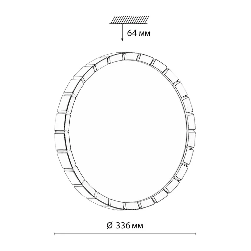 7649/CLN PALE SN 142 Светильник пластик/белый/черный LED 36Вт 4000К D336 IP43 ATABI BLACK 3