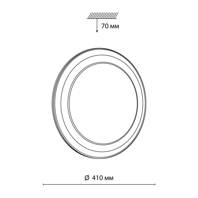 7617/DLN PALE SN 151 Светильник пластик/белый LED 48Вт 3000/4000/6000K D410 IP43 CCT SETTA 4