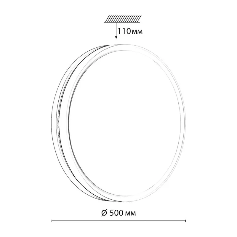 7668/ELN COLOR SN 152 Светильник пластик/темно-кор. LED 76Вт 3000/4000/6000К D500 IP43 CCT NOHAVA BROWN 4