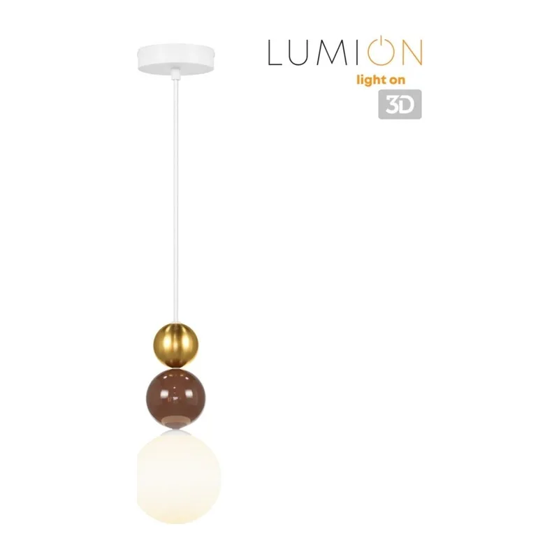 8257/1 SUSPENTIONI LN26 000 золото/коричнеый/белый, металл/стекло Подвес G9 1*20W 220V BONBONES 6