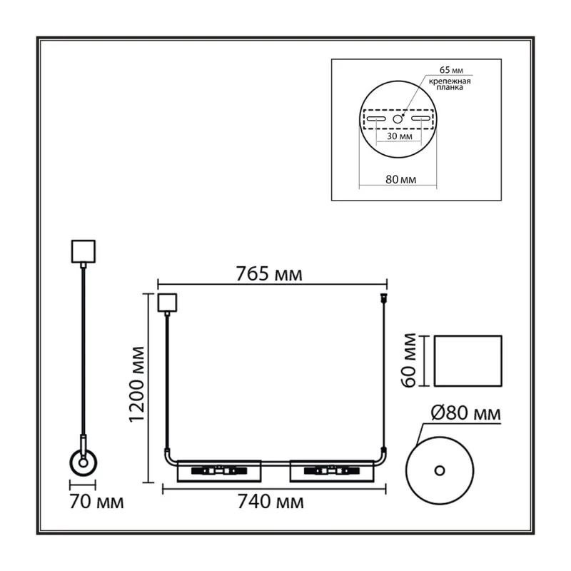 8258/4 SUSPENTIONI LN26 286 серебро/прозрачный, металл/стекло Подвес G9 4*20W 220V TORONTO 3