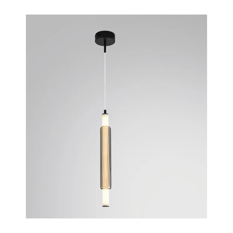 6556/15WCL LEDIO LN26 280 черный/дымчатый, металл/акрил/стекло Бра/подвес LED 15W 4000К 220V TRENDY 5