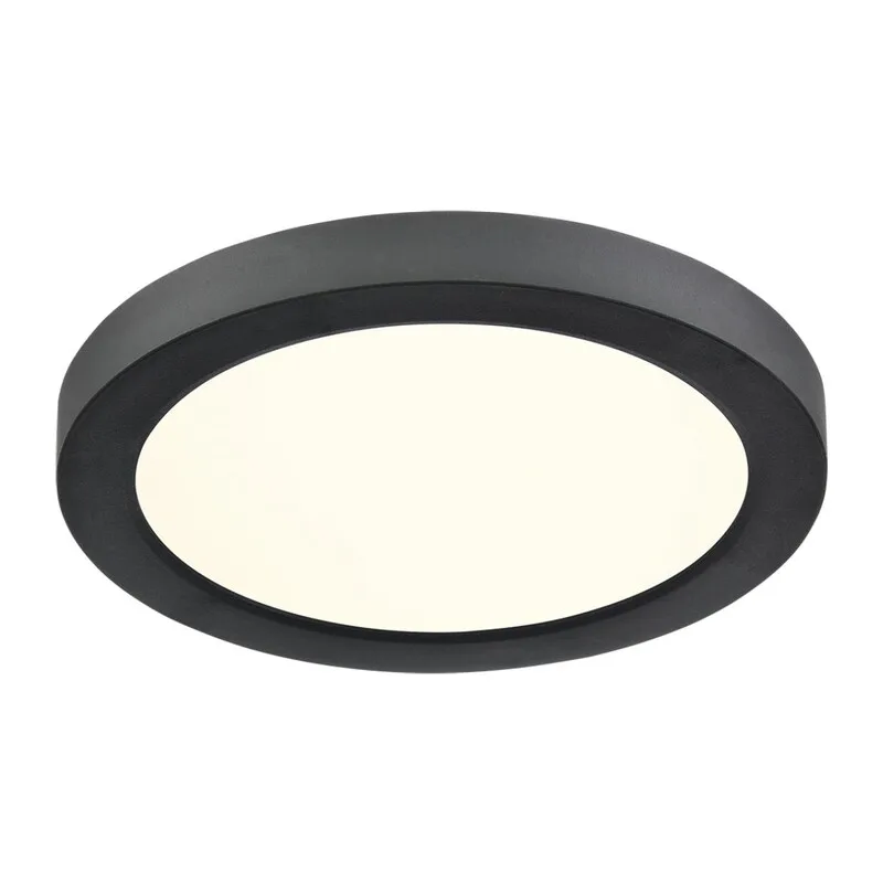 7788/12L MITRA LED SN 537 Светильник пластик/белый/черный LED 12Вт 3000/4000/6500К D170 IP44 CCT/датчик движения NEBULA BLACK 3