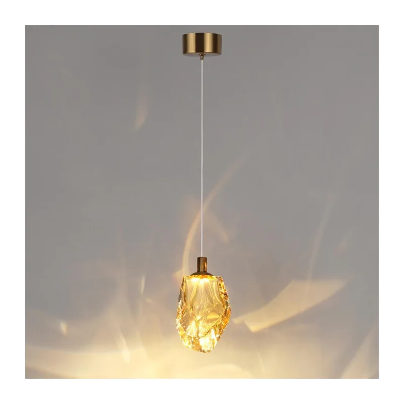 7111/4LC L-VISION ODL25 Подвесной светильник  бронзовый/янтарное стекло/металл IP20 LED 4W 300Лм 3000K 200° 220V GEMME 3
