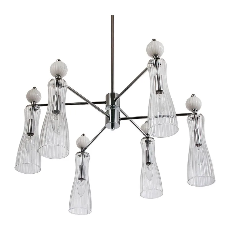 8268/6 NEOCLASSI LN26 160 хром/белый/прозрачный, металл/керамика/стекло Люстра Е14 6*40W 220V EMILY 2