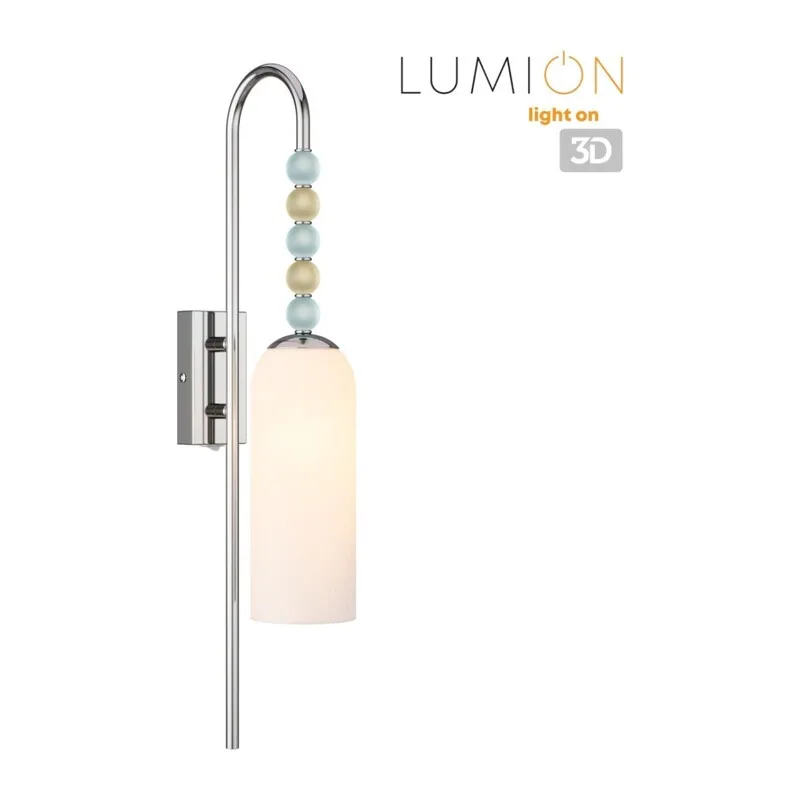 8271/1W NEOCLASSI LN26 153 хром/голубой/желтый/белый, металл/стекло Бра Е14 1*40W 220V TRACY 5