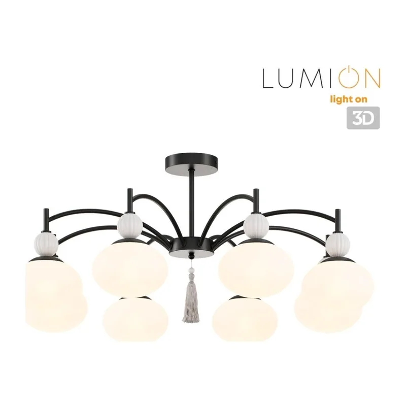 8273/8C NEOCLASSI LN26 041 черный/серый/белый, металл/керамика/стекло Люстра потолочная Е14 8*40W 220V GLORIYA 5