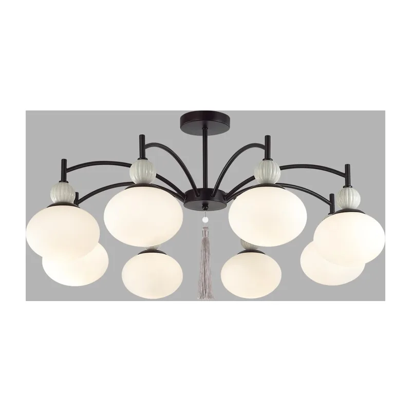 8273/8C NEOCLASSI LN26 041 черный/серый/белый, металл/керамика/стекло Люстра потолочная Е14 8*40W 220V GLORIYA 4