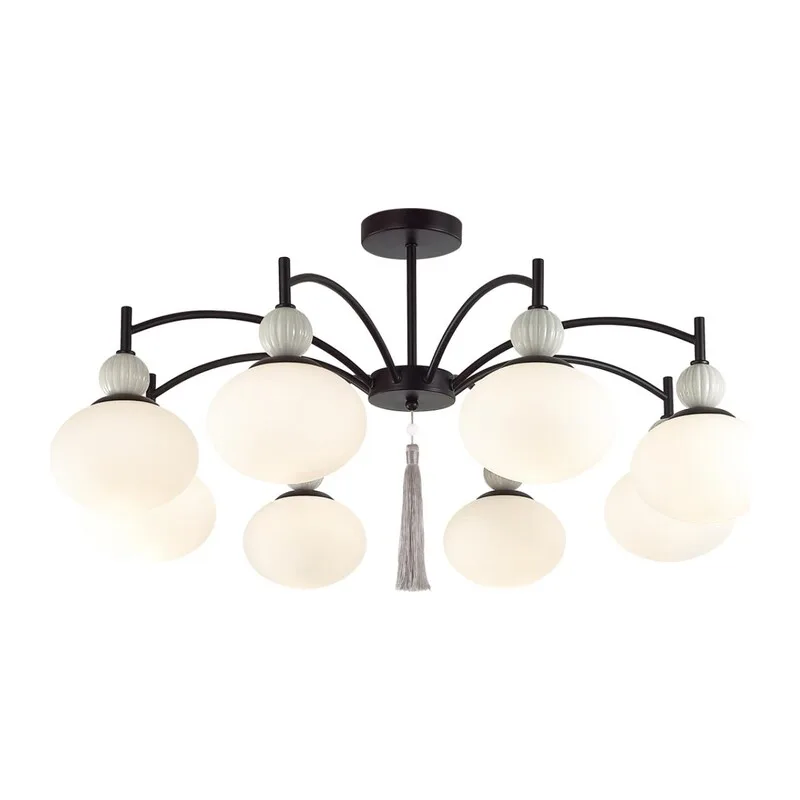 8273/8C NEOCLASSI LN26 041 черный/серый/белый, металл/керамика/стекло Люстра потолочная Е14 8*40W 220V GLORIYA 2