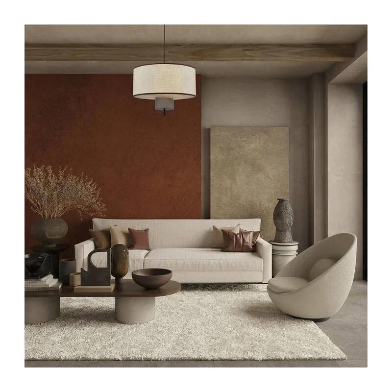 8282/4 MODERNI LN26 186 черный/бежевый/коричневый, металл/текстиль/стекло Светильник подвесной Е14 4*40W 220V SORENTO 4