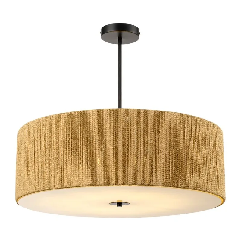 8286/7 ECO LN26 321 черный/коричневый, металл/веревка/стекло Люстра потолочная Е14 7*40W 220V SILVANA 2