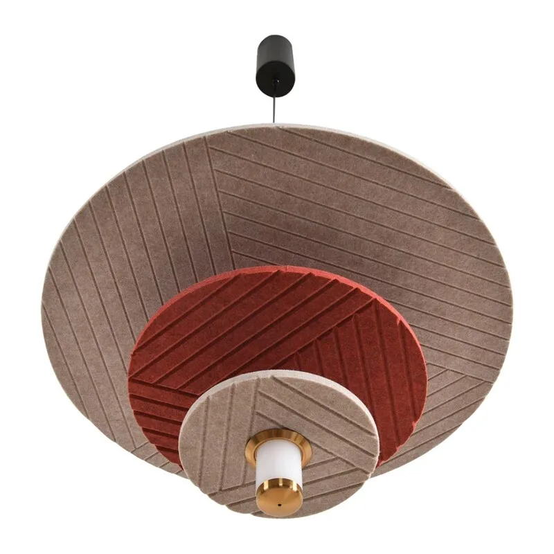 8296/14AL LEDIO LN26 365 черный/бежевый/бурый, металл/фетр/акрил Подвес LED 14W 3000K 220V FELTA 2