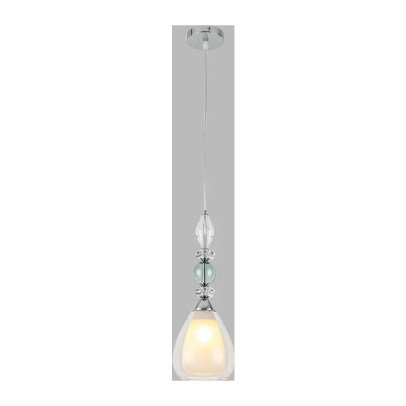 8293/1A MODERNI LN26 367 хром/белый/прозрачный, металл/стекло/хрусталь Подвес E27 1*60W 220V GANNA 4