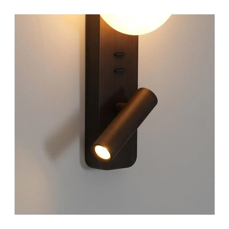 7163/9WL HIGHTECH ODL26 473 Настенный светильник металл/темн. латунь/алебастр IP20 LED 9W 787Лм 2700K 180° 220-240V ALBERGO 3