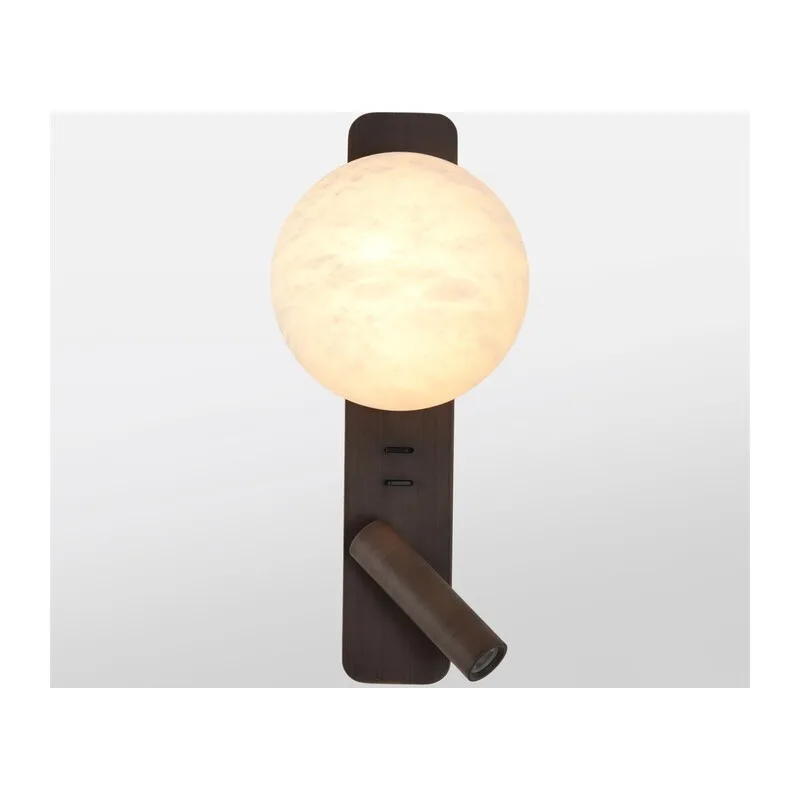 7163/9WL HIGHTECH ODL26 473 Настенный светильник металл/темн. латунь/алебастр IP20 LED 9W 787Лм 2700K 180° 220-240V ALBERGO 2