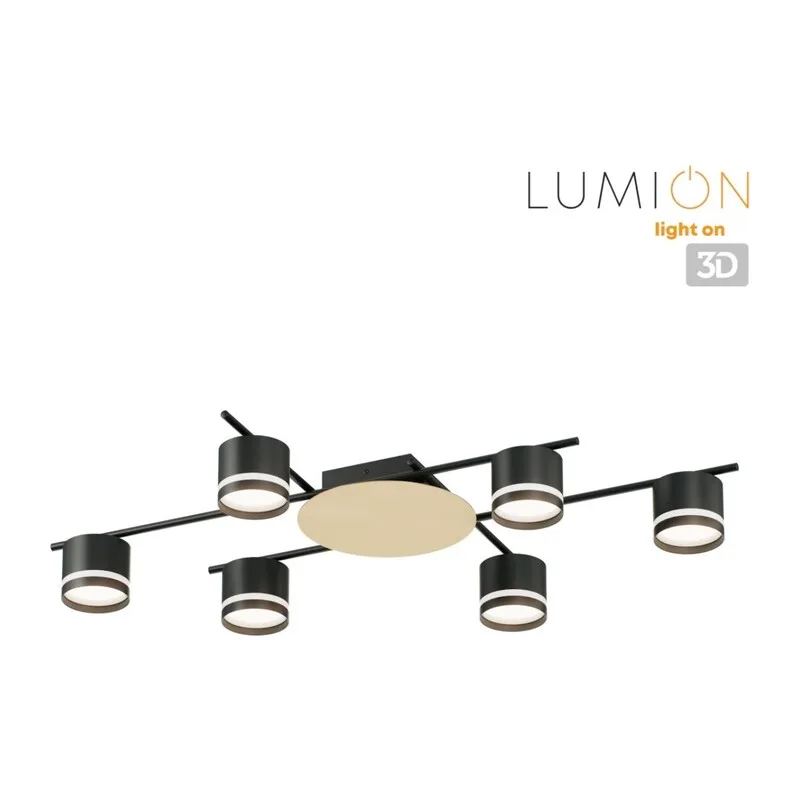 8304/6C COMFI LN26 238 золотой/черный, металл/акрил Светильник потолочный GX53 LED 6*7W 220V BENUA 5