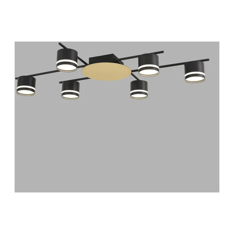 8304/6C COMFI LN26 238 золотой/черный, металл/акрил Светильник потолочный GX53 LED 6*7W 220V BENUA 4