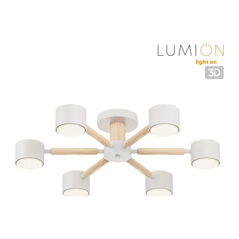 8306/6C COMFI LN26 333 белый, дерево/металл Светильник потолочный GX53 LED 6*7W 220V VUDI 5