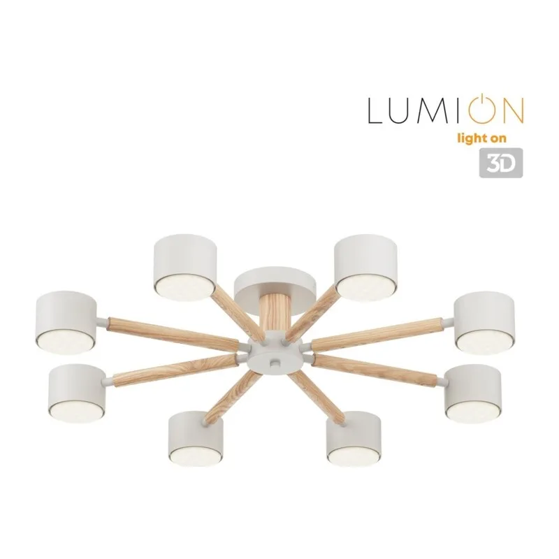8306/8C COMFI LN26 333 белый, дерево/металл Светильник потолочный GX53 LED 8*7W 220V VUDI 5