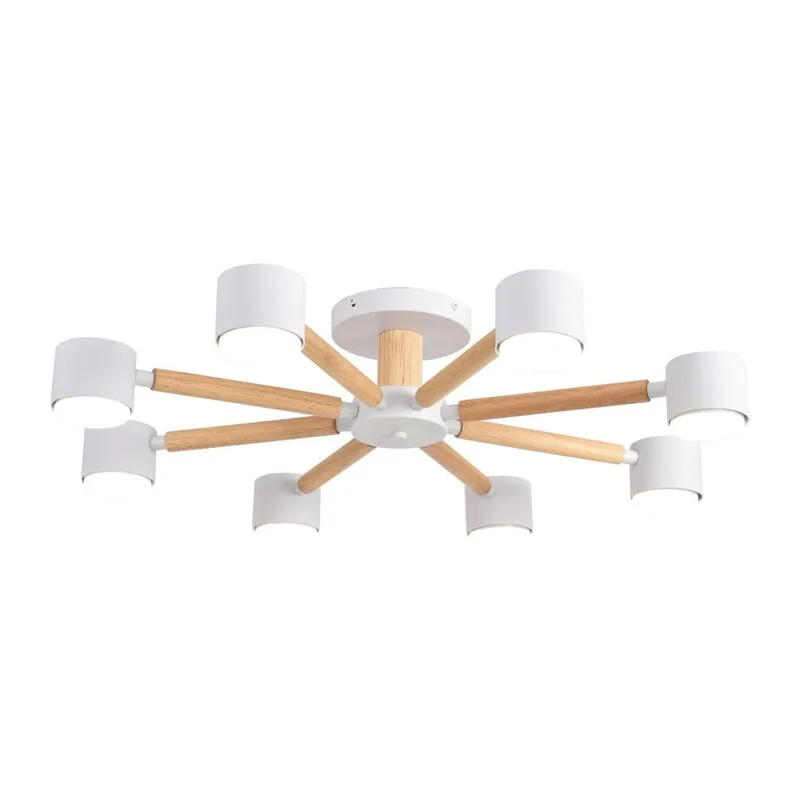 8306/8C COMFI LN26 333 белый, дерево/металл Светильник потолочный GX53 LED 8*7W 220V VUDI 2