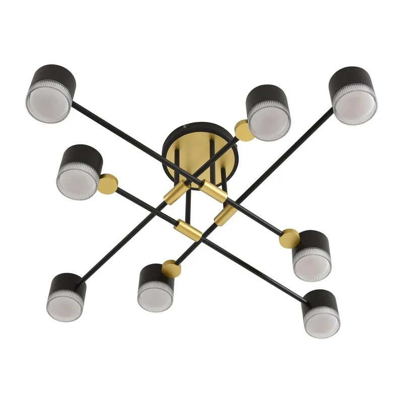 8307/8C COMFI LN26 237 золотой/черный, металл Светильник потолочный GX53 LED 8*7W 220V LENIANA 3