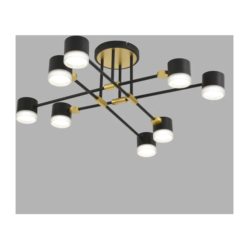 8307/8C COMFI LN26 237 золотой/черный, металл Светильник потолочный GX53 LED 8*7W 220V LENIANA 4