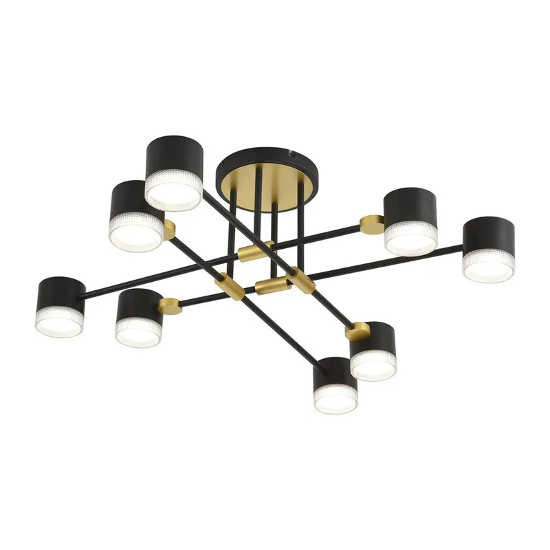 8307/8C COMFI LN26 237 золотой/черный, металл Светильник потолочный GX53 LED 8*7W 220V LENIANA 2