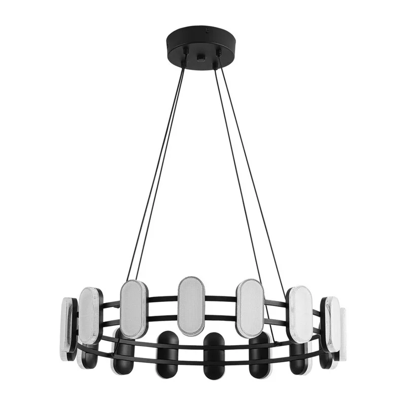 8342/35L LEDIO LN26 226 черный/белый металл/акрил Люстра подвесная LED 35W 4000K 220V OVELA
