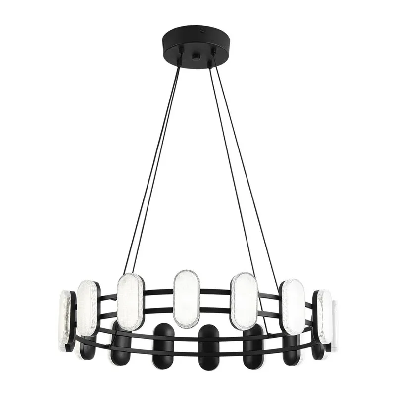 8342/35L LEDIO LN26 226 черный/белый металл/акрил Люстра подвесная LED 35W 4000K 220V OVELA 2